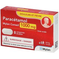 PARACE MYL CO 1000mg Cpr s&eacute;c Plq/8