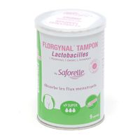 SAFORELLE Florgynal tampons probiotique super Bo&icirc;te de 9 avec applicateur
