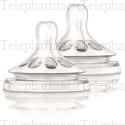 Tetines natural silicone nouveau ne des la naissance lot de 2