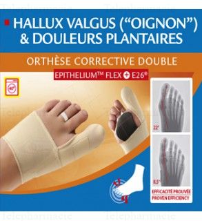 EPITACT Orth&egrave;se corrective double &agrave; l'&eacute;pith&eacute;lium flex et e26 Pied droit (M)
