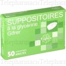 SUPPOSITOIRES &agrave; la GLYCERINE Adultes GIFRER Bo&icirc;te de 50 suppositoires